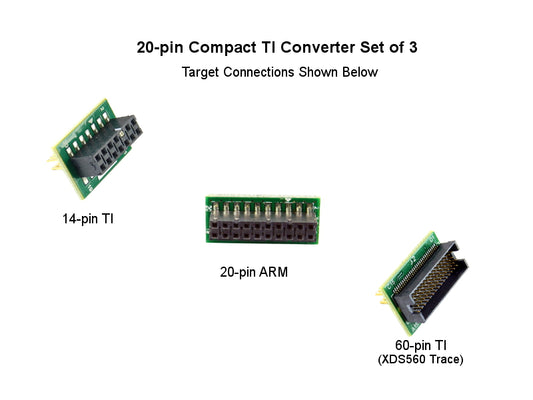 cTI 20-pin JTAG Pin Converter Kit of 3 - BH-ADP-20e-cTI-KIT3